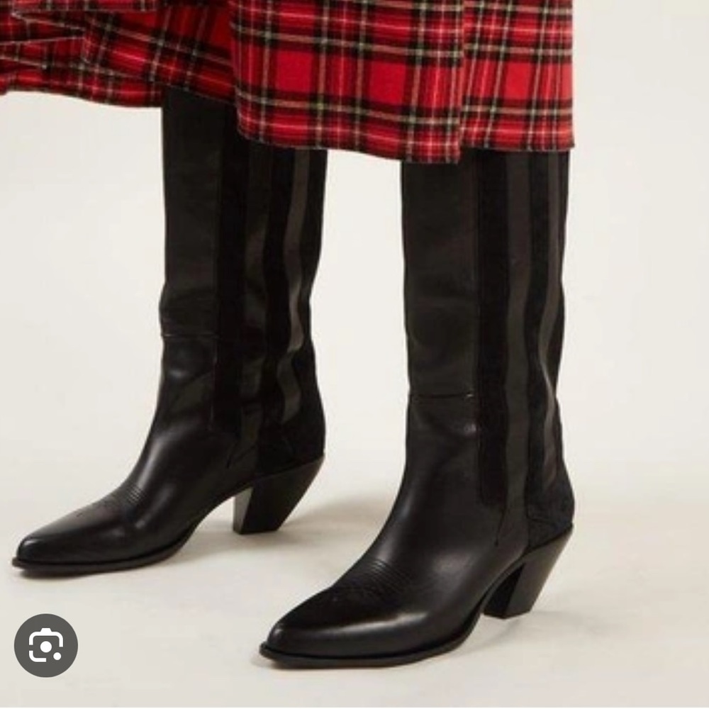 Golden Goose black Leather striped side Women's Boots